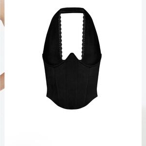 Miaou Black Halter Tank Top